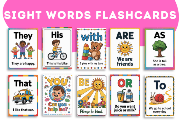 Sight Words Flashcards for Early Reading Practice