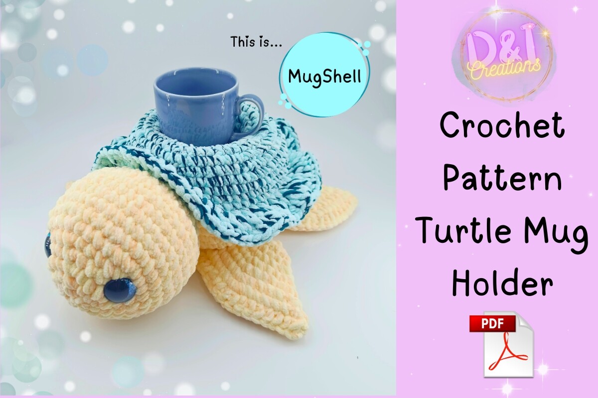 Turtle Cup Holder Crochet Pattern PDF