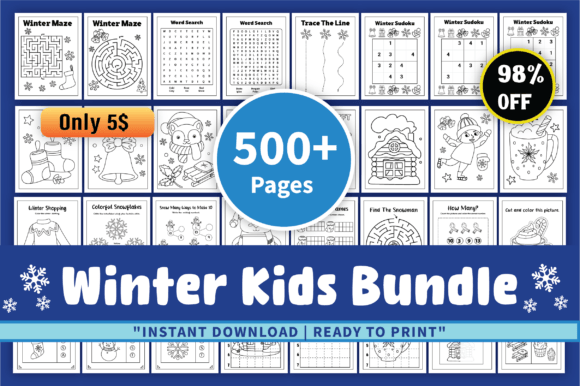 Winter Kids Activity Bundle cover