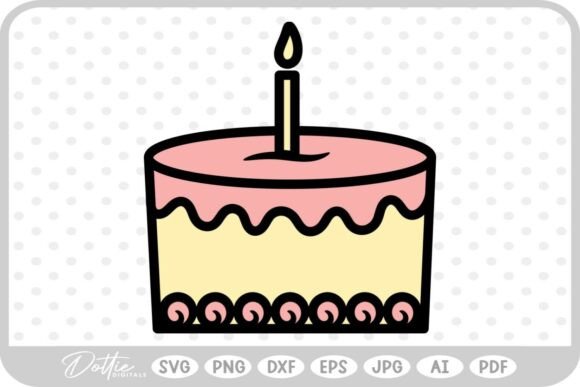 Birthday Cake SVG PNG DXF