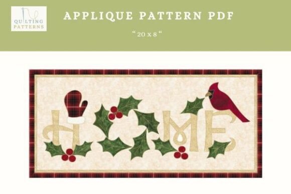 Christmas HOME Applique Pattern