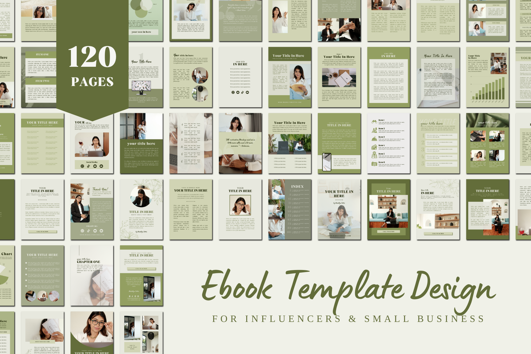 EBOOK Green Olive CANVA TEMPLATE
