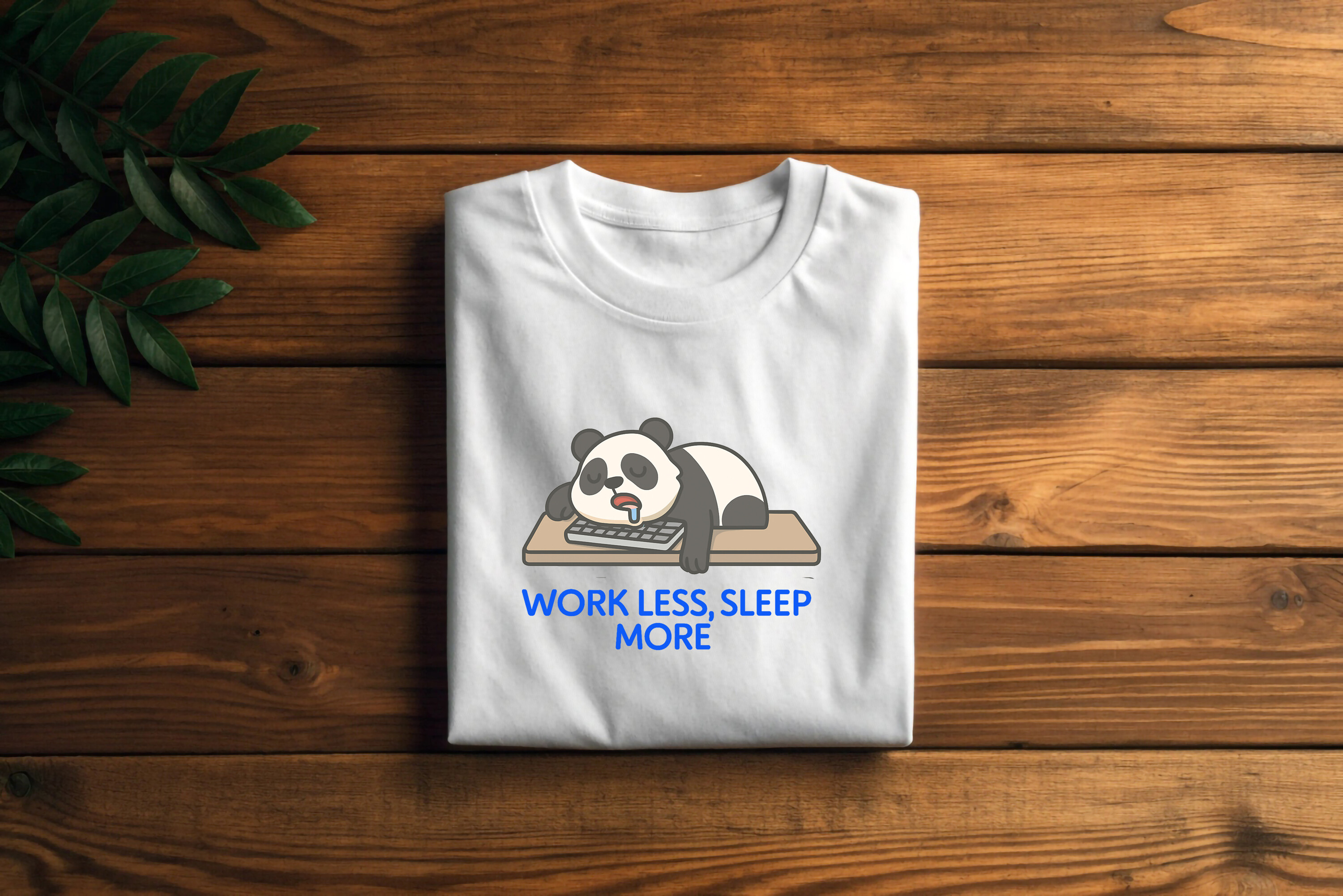 Funny Cartoon Panda Sleeping on Keyboard