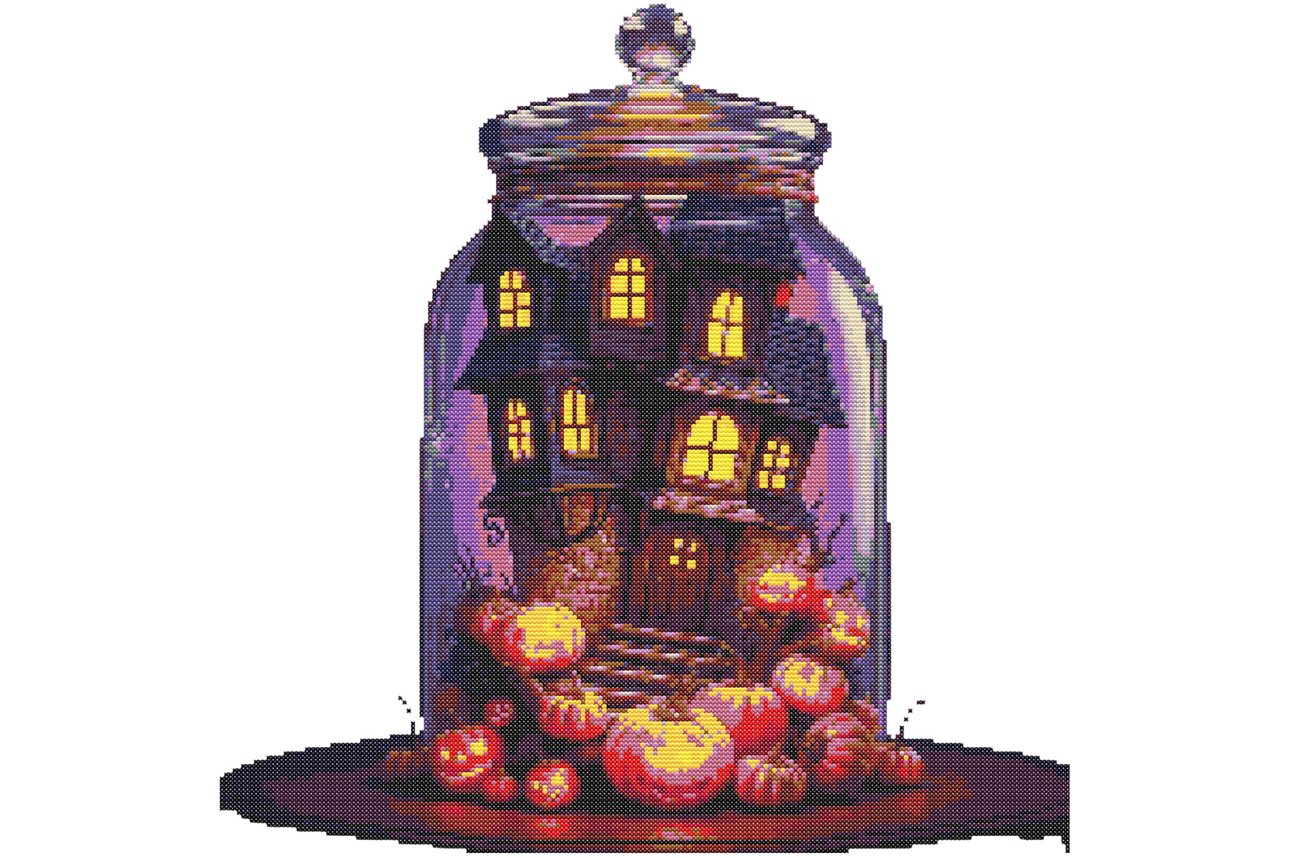 Halloween Pumpkin House Jar