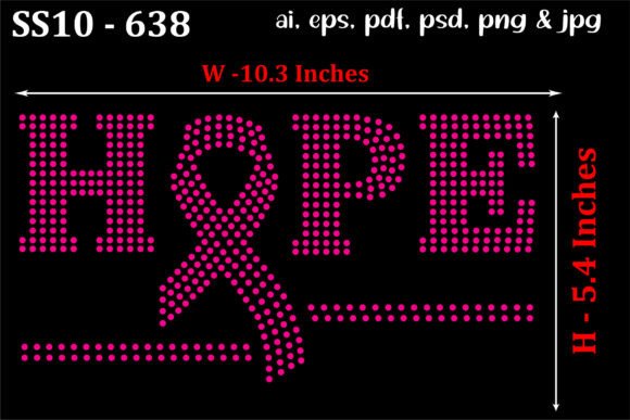 Hope Rhinestone Pink Ribbon Awareness