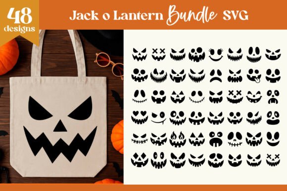 Jack O Lantern Faces SVG Bundle