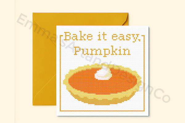 Thanksgiving Card Cross Stitch Pattern