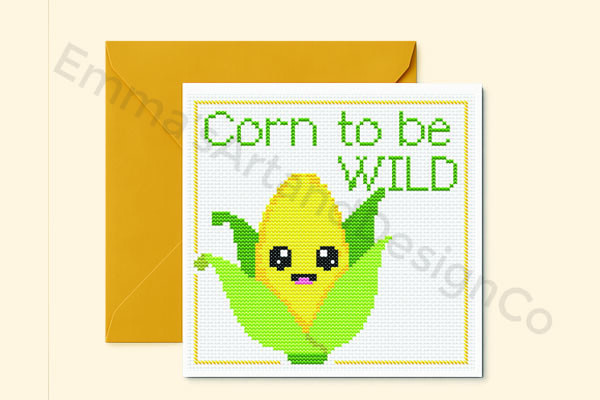 Thanksgiving Card Cross Stitch Pattern