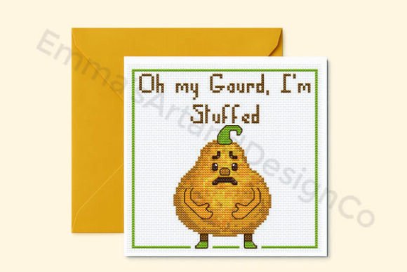Thanksgiving Card Cross Stitch Pattern