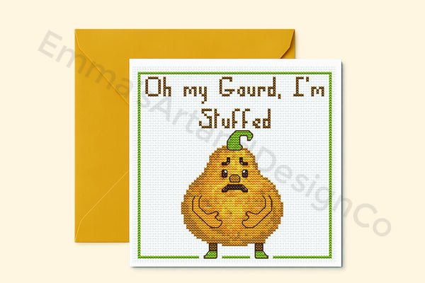 Thanksgiving Card Cross Stitch Pattern