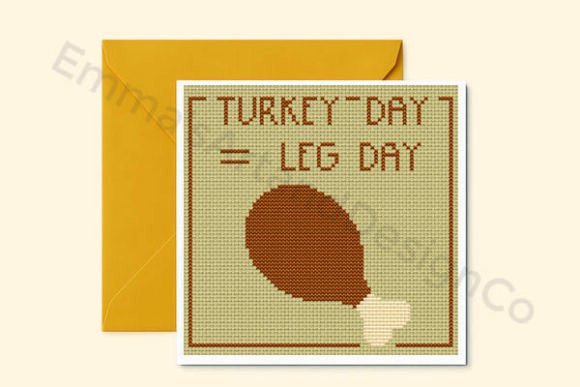 Thanksgiving Card Cross Stitch Pattern