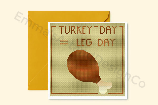 Thanksgiving Card Cross Stitch Pattern