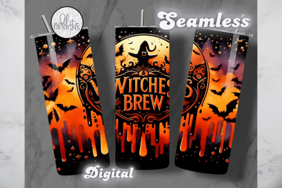 Witches Brew Halloween Tumbler Wrap