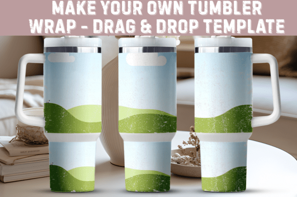 40oz Distressed Tumbler Wrap Template 01