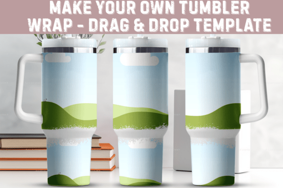 40oz Distressed Tumbler Wrap Template 02