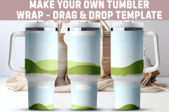40oz Distressed Tumbler Wrap Template 03