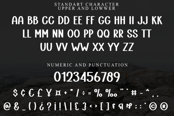 Autumn Background Font - Preview 1