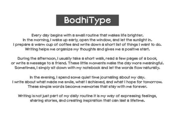 Bodhitype Font - Preview 6