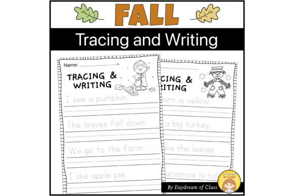 Fall Kindergarten Tracing & Writing
