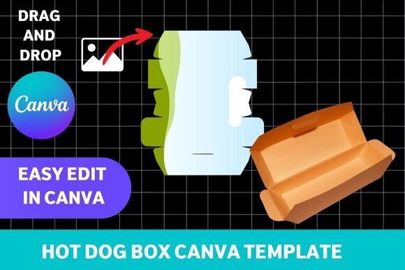 Hot Dog Box Template Canva