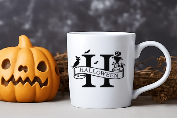 Monogram Halloween Font PNG with transparent background - Preview 2