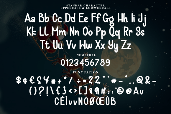 Moontly Christmas Font PNG with transparent background - Preview 4