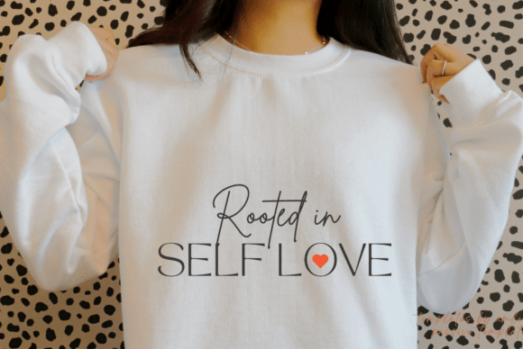 Rooted in Self Love Canva quote design for inspirational projects