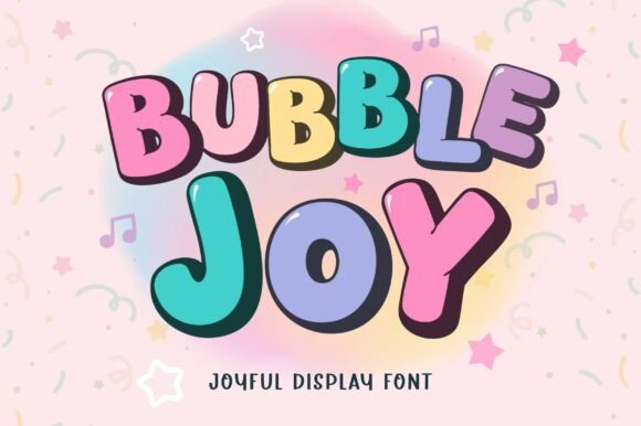 Bubble Joy Display Font By AnningArts