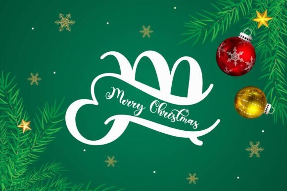 Christmas Shadyna Font PNG with transparent background - Preview 2