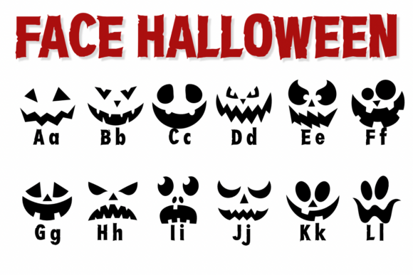 Face Halloween Font - Preview 1