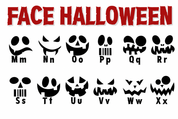 Face Halloween Font - Preview 2