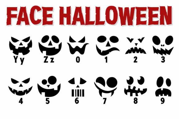 Face Halloween Font - Preview 3