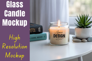 Glass Candle Mockup