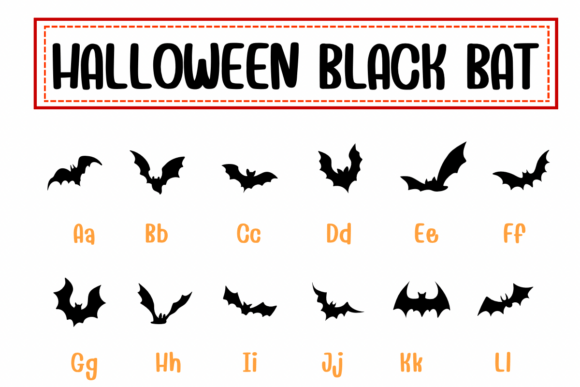 Halloween Black Bat Font - Preview 1