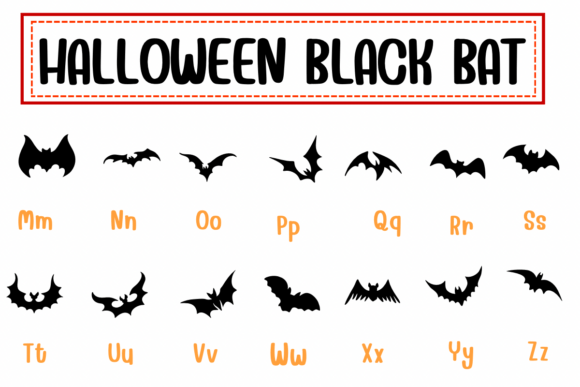 Halloween Black Bat Font - Preview 2