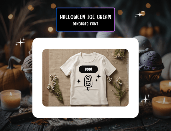 Halloween Ice Cream Font PNG with transparent background - Preview 5