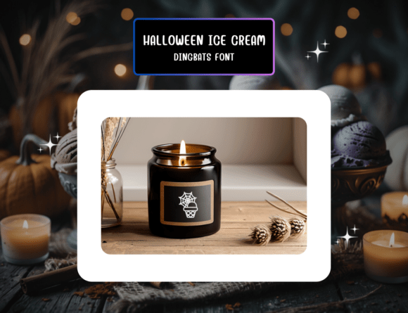 Halloween Ice Cream Font PNG with transparent background - Preview 6