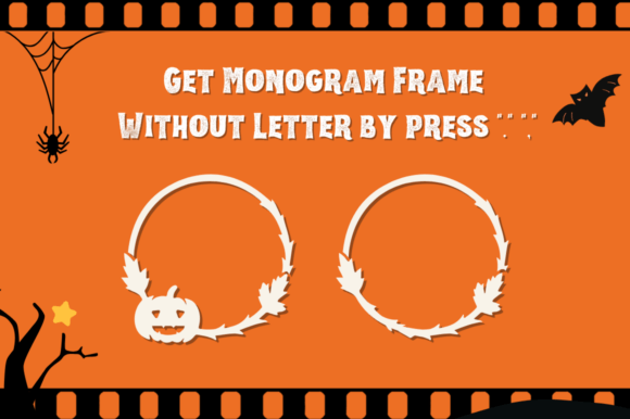 Lapum Halloween Monogram Font PNG with transparent background - Preview 3