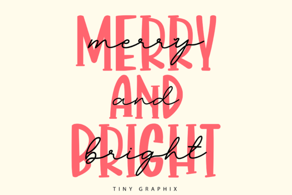 Merry Christmas Duo Font PNG with transparent background - Preview 3