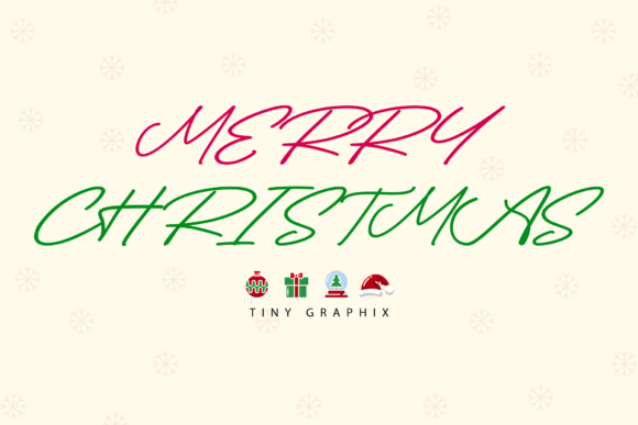 Merry Christmas Duo Font PNG with transparent background - Preview 4