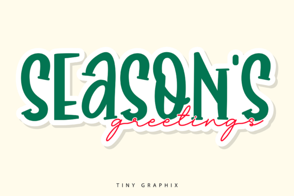 Merry Christmas Duo Font PNG with transparent background - Preview 5
