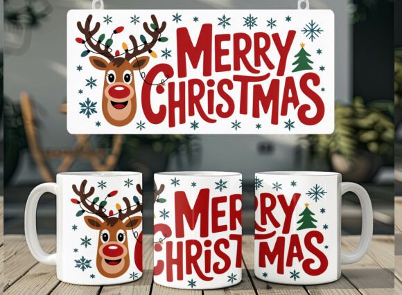 Merry Christmas Mug Sublimation Png Graphics