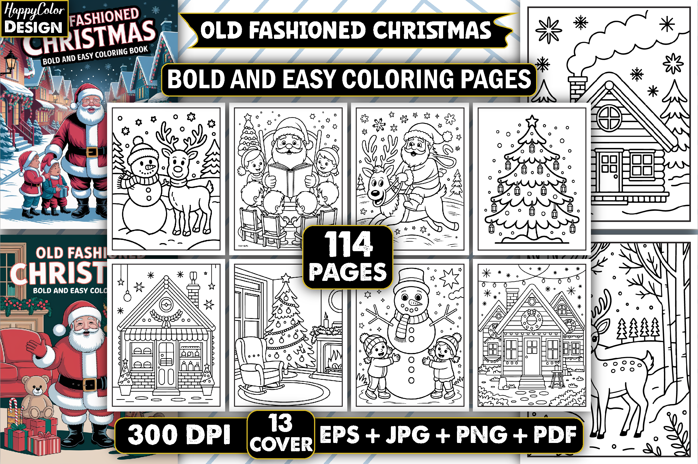 Old Fashioned Christmas Coloring Pages
