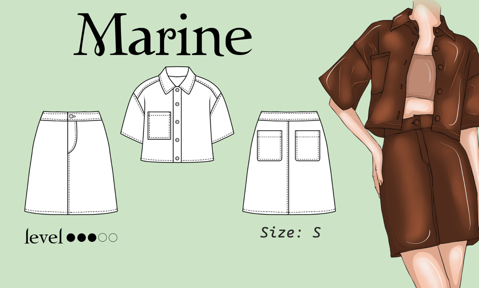 Shirt & Skirt Sewing Patterns | Size S