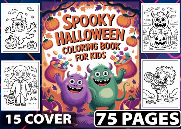 Spooky Halloween Coloring Book for Kids