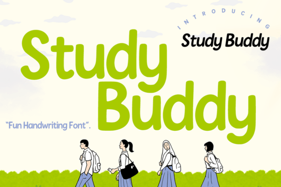 Preview specimen of Study Buddy sans serif font