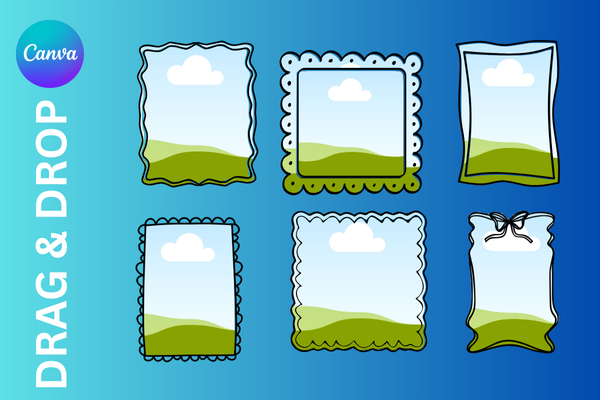 Border Whimsical Canva Frame Template