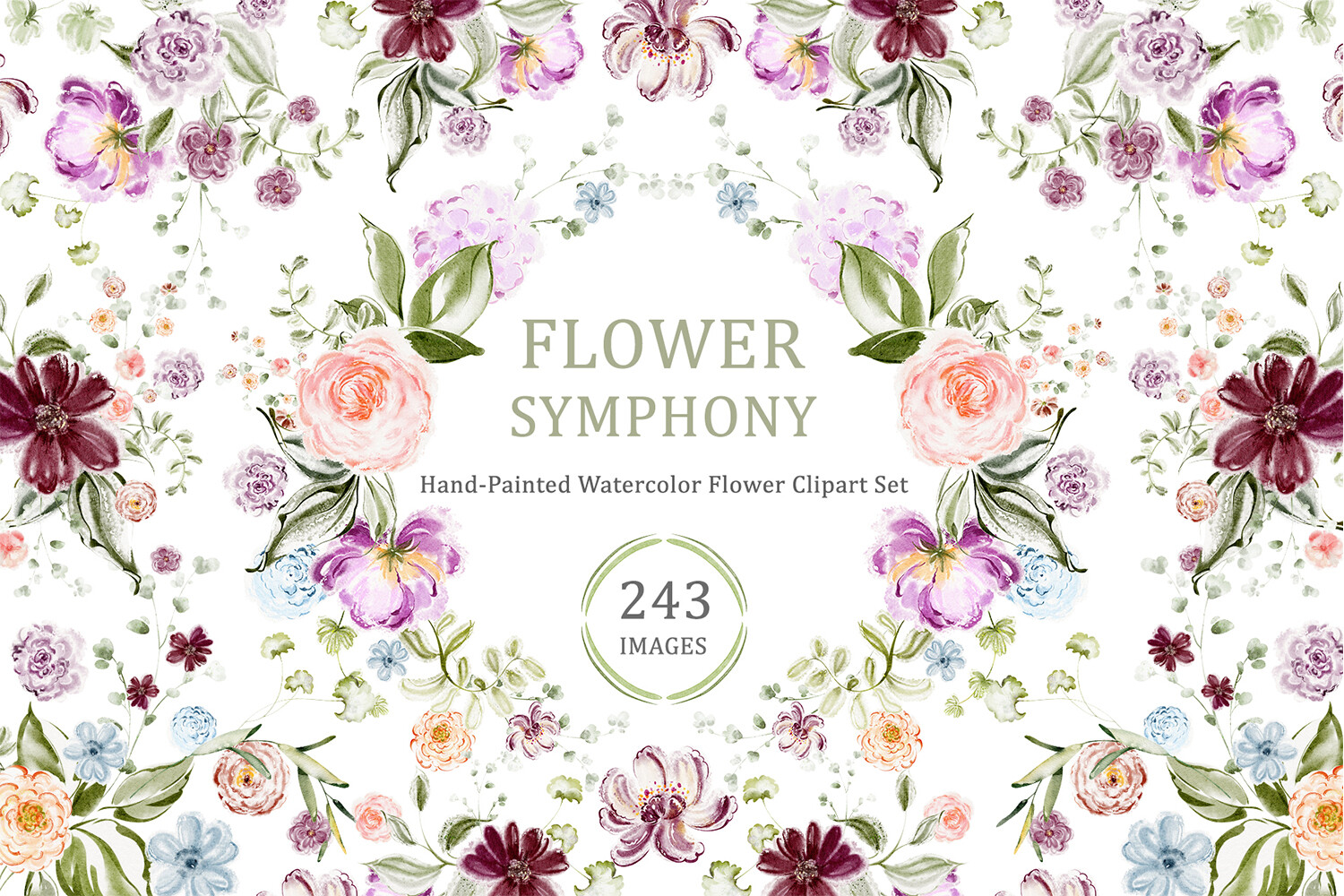 Bright & Elegant Watercolor Flowers