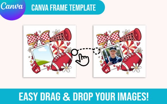 CUSTOM Canva Template Coquette Football