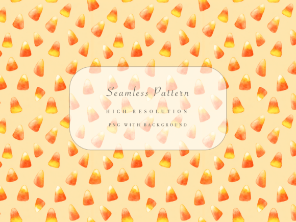 Candy Corn Seamless Pattern PNG